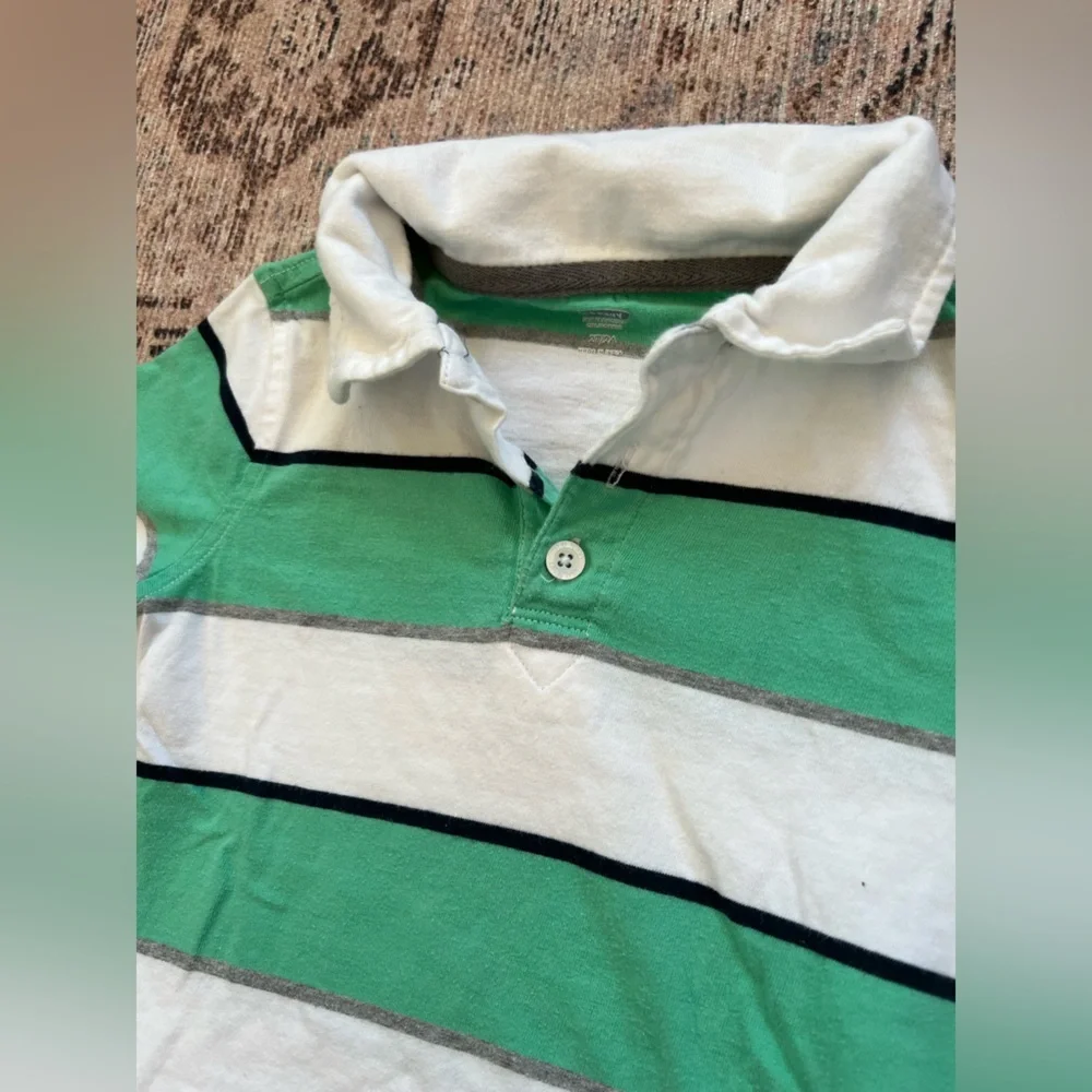 Old Navy Kids Polo in Green, Black, and White